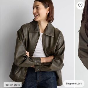 NWT Quince Olive Bomber Jacket